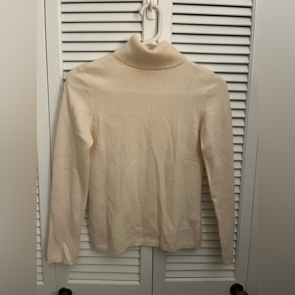 Charter Club Soft Cream Turtleneck Sweater